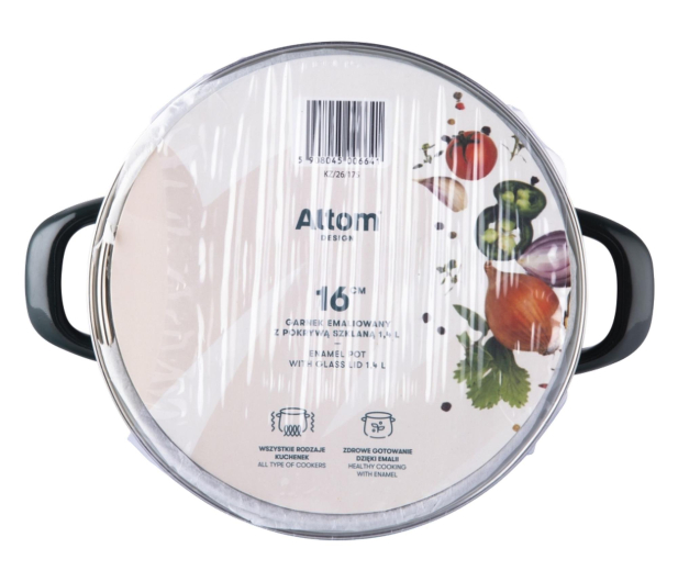 Altom Garnek emaliowany 16 cm 1,4 l pokrywka pinot indukcja - 1611132 - zdjęcie 4